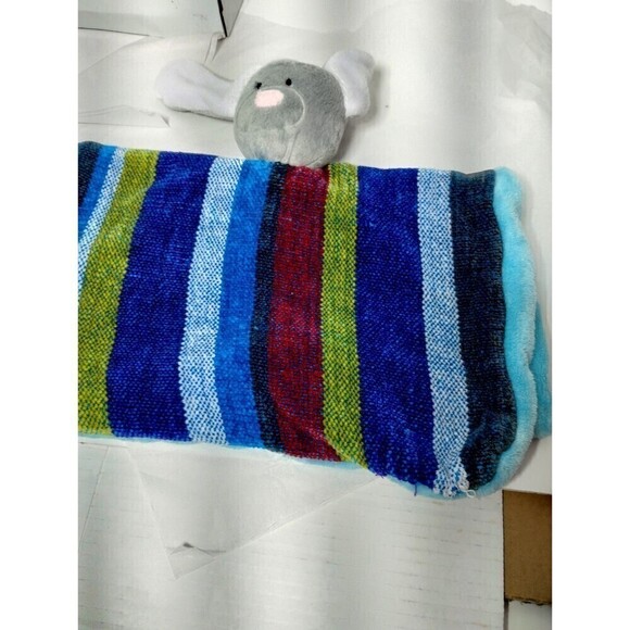 Lex Weaving Grey Bunny with White Floppy Ears Multi Colored Soft Plush Lovey… - Picture 10 of 12